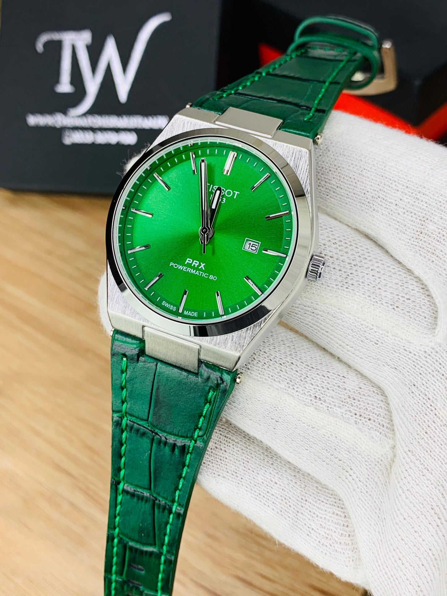 Tissot PRX Silver Green