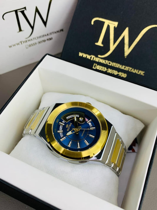 Day Date Bestwin Two Tone Blue