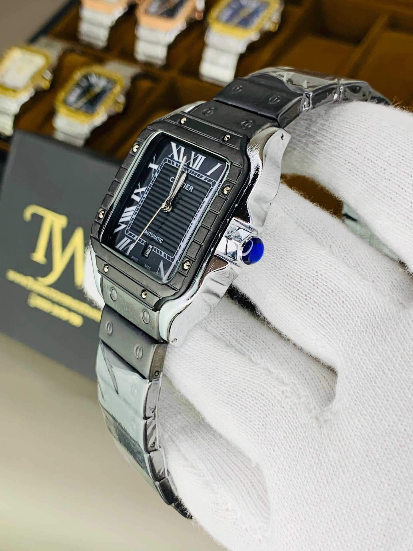 Square Dial Watch Full Black