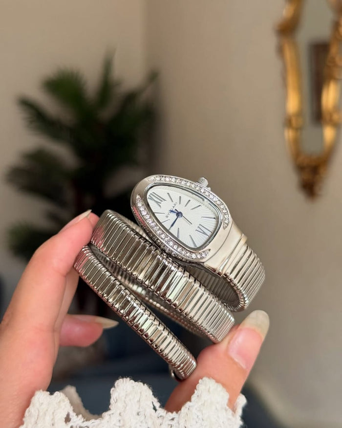 Bvlgari Serpenti Snack Watch Silver White