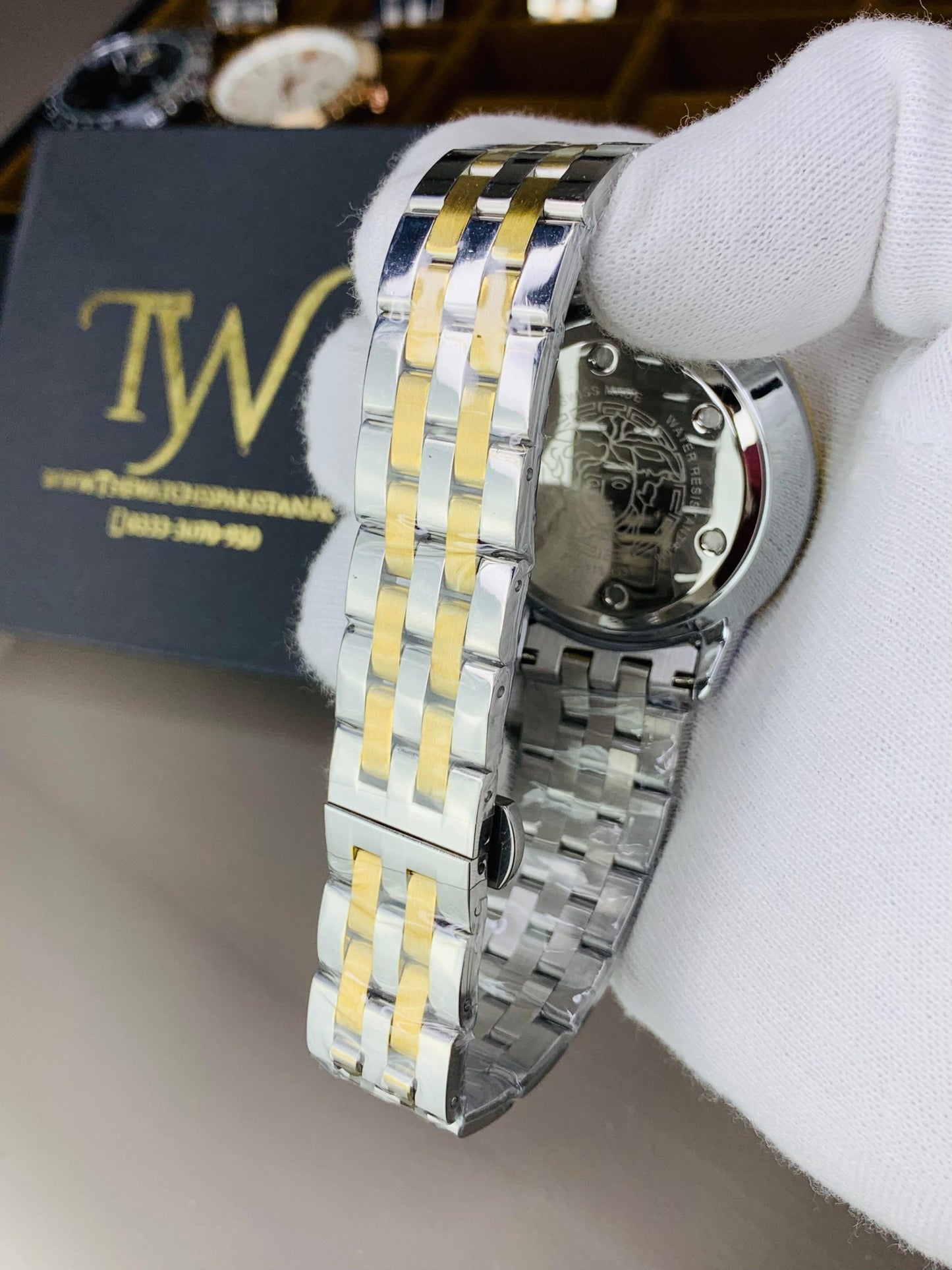 Premium AAA Men's Watch Golden Two Tone Blue Dial