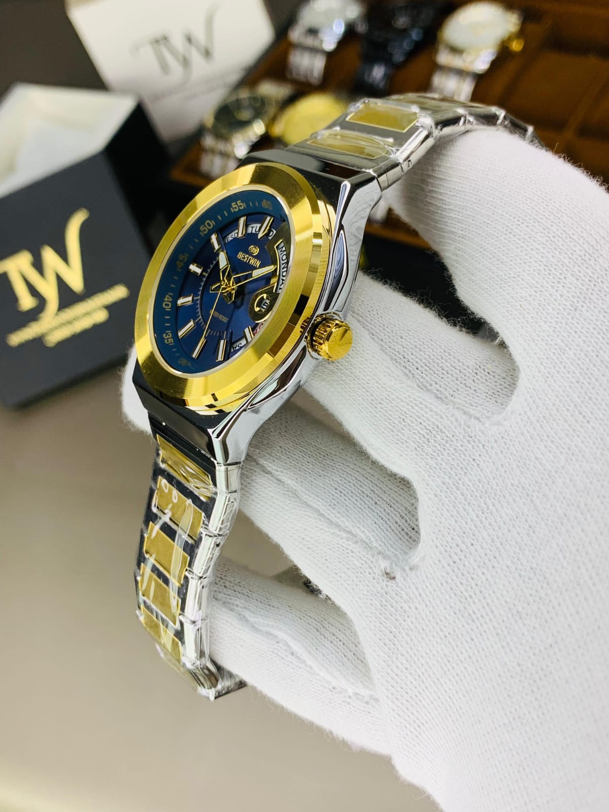 Day Date Bestwin Two Tone Blue