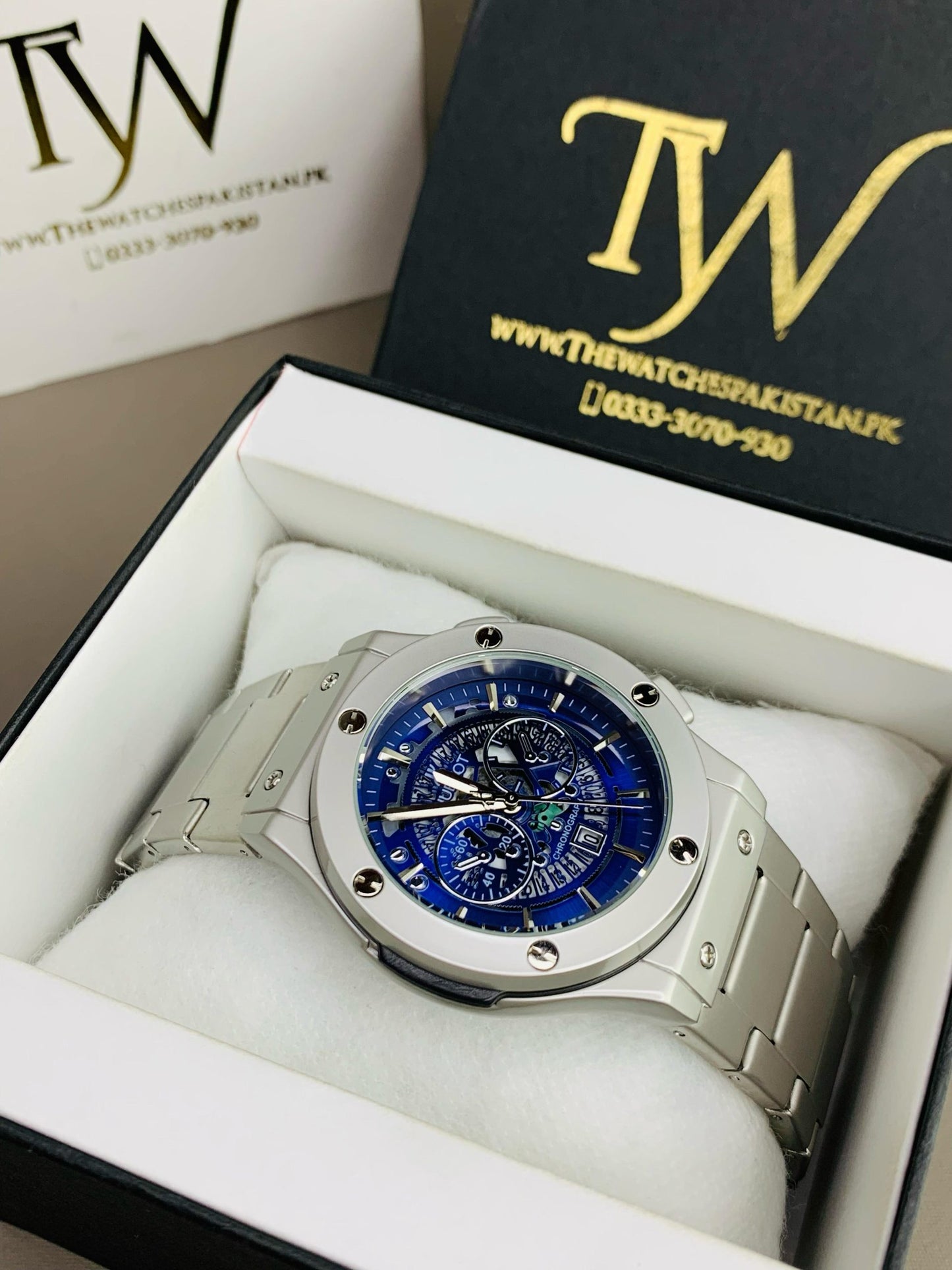 HB Spider Blue Dial