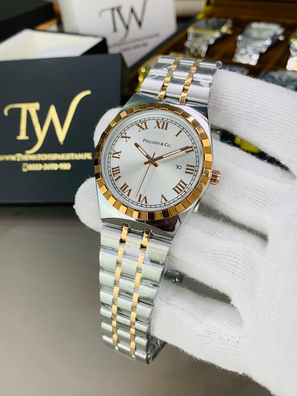 Copper Two Tone White Dial