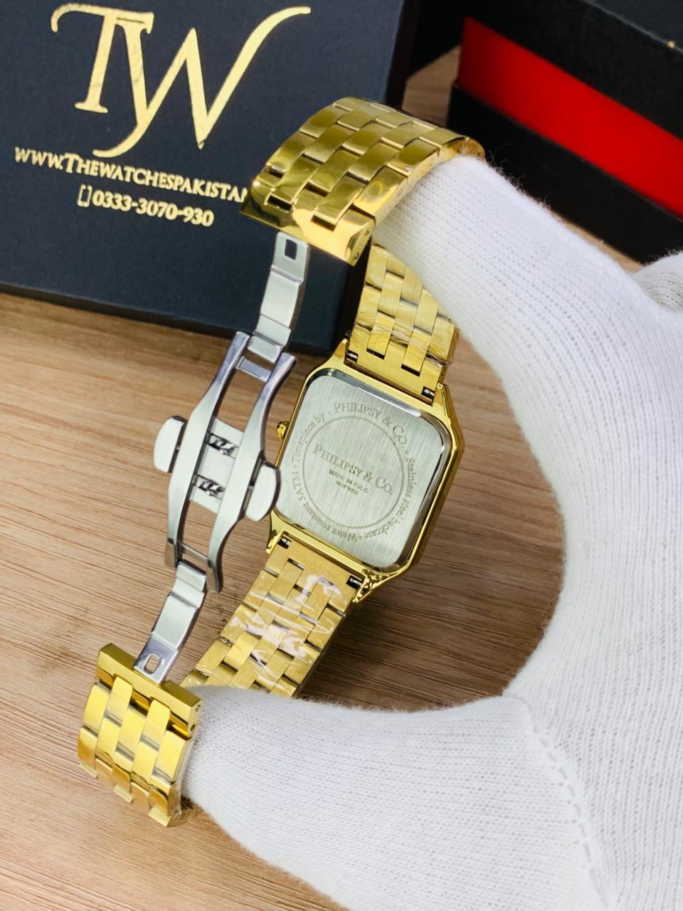 Square Dial Golden Black