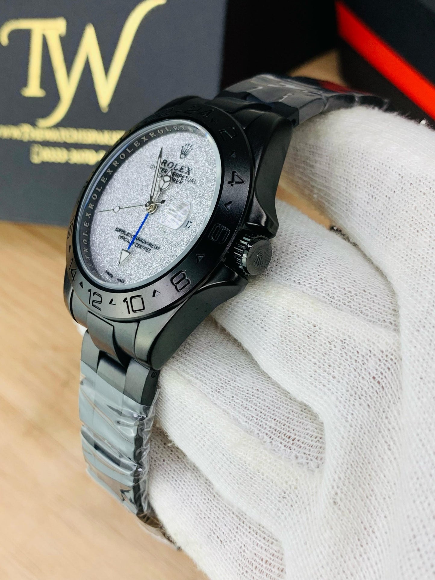 Black With Silver Dial