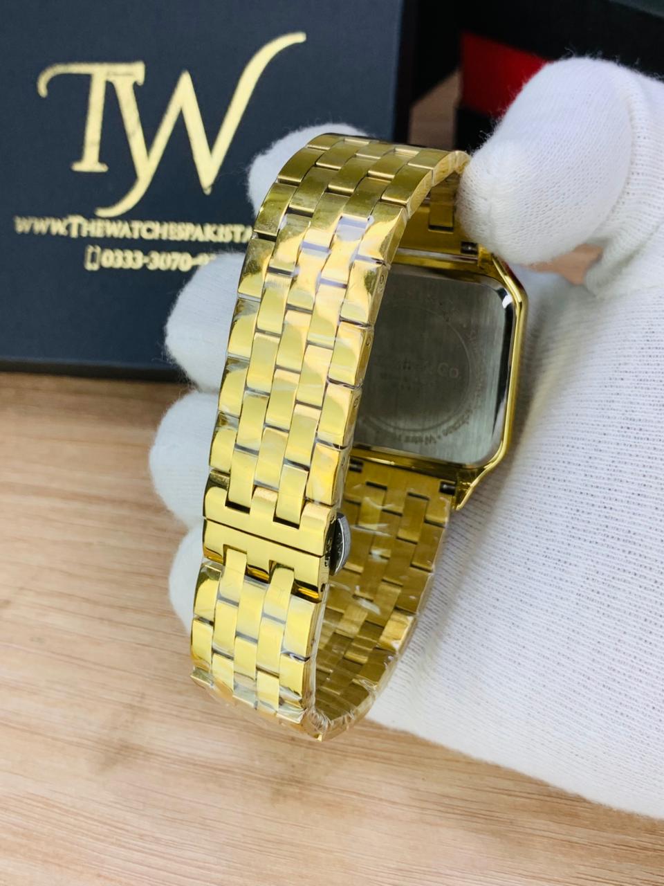 Square Dial Golden White Dial