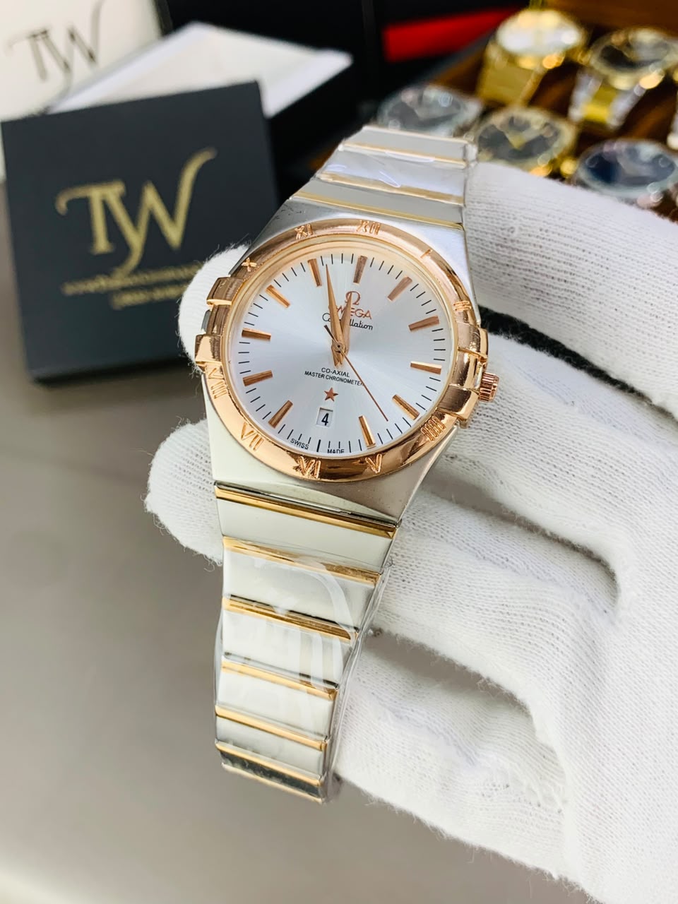 Copper Two Tone White Dial