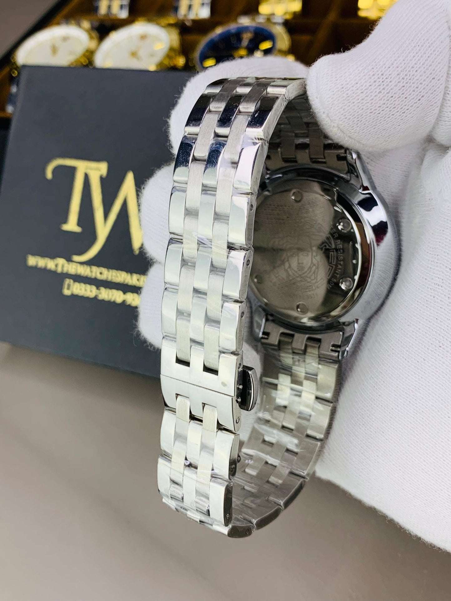 Premium AAA Men's Watch Silver Black Dial
