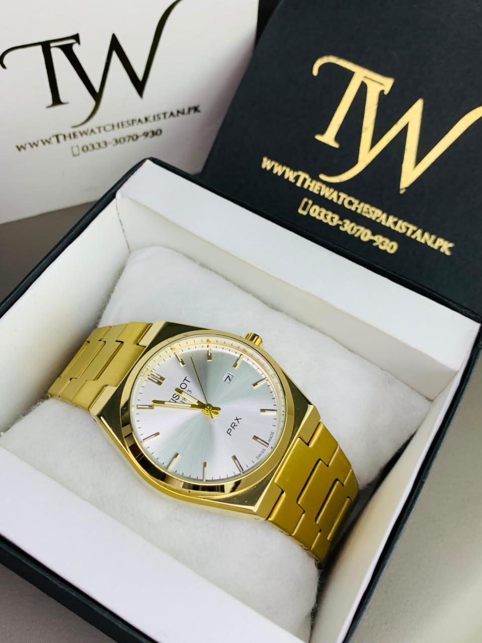 Prx Semi Auto Golden White Dial