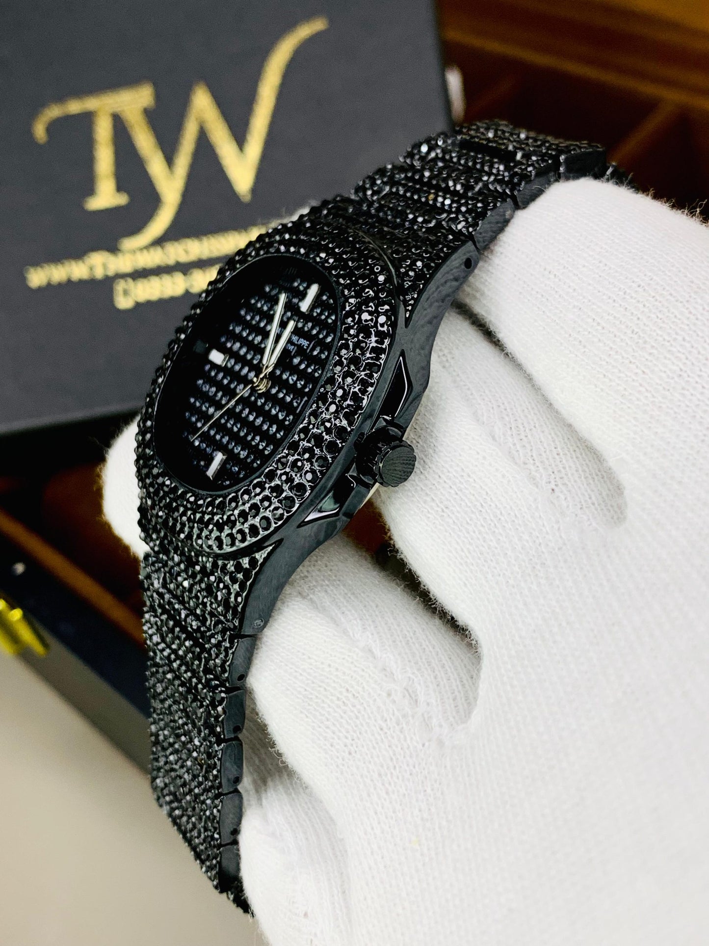 PP-Black Stone Watch New Arrival !