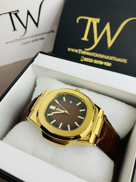 PP-Golden Case Brown Dial