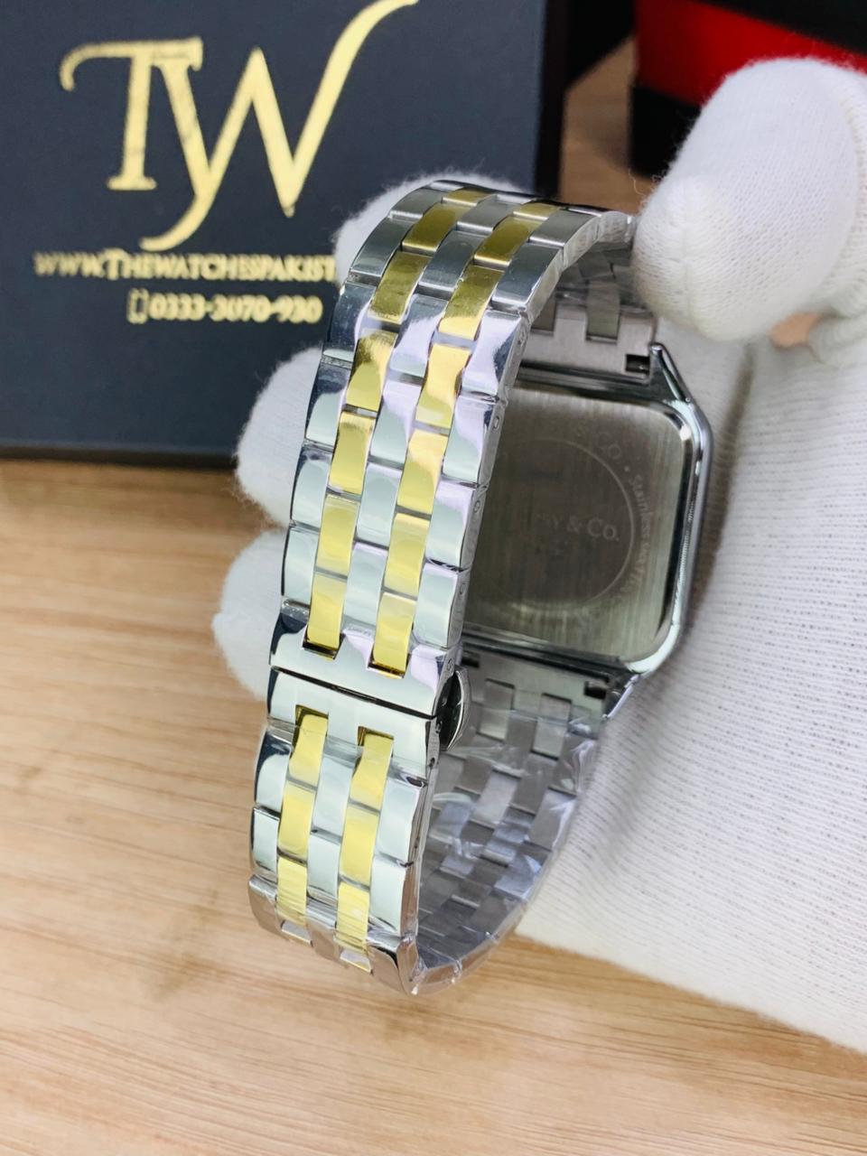 Square Dial Two Tone Black