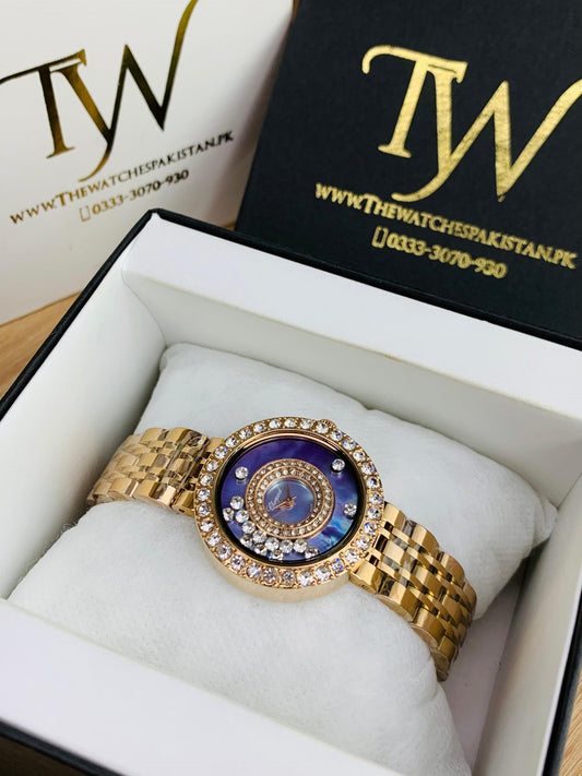 Chopard Diamond Round Dial Purple Blue
