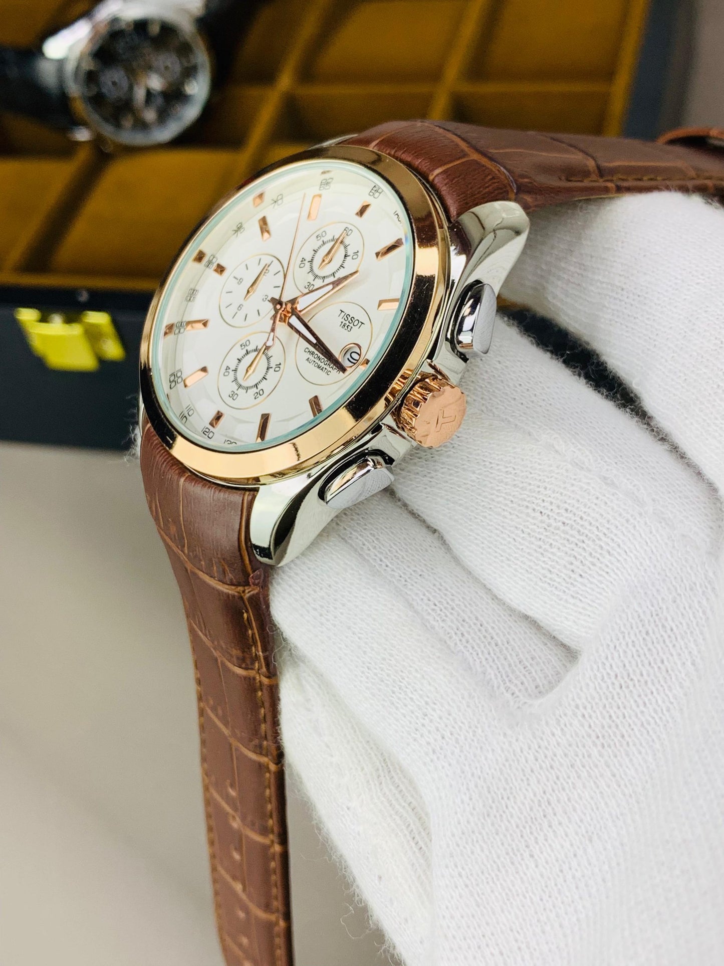 Tissot Chronograph Master Lock Copper White Dial