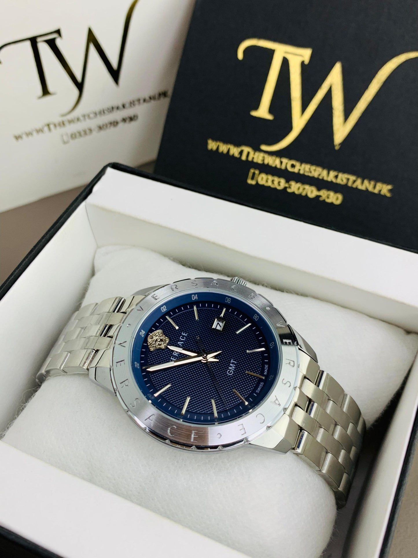 Premium AAA Men's Watch Silver With Blue Dial