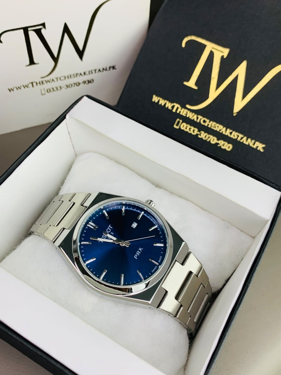 Prx Semi Auto Silver Blue Dial