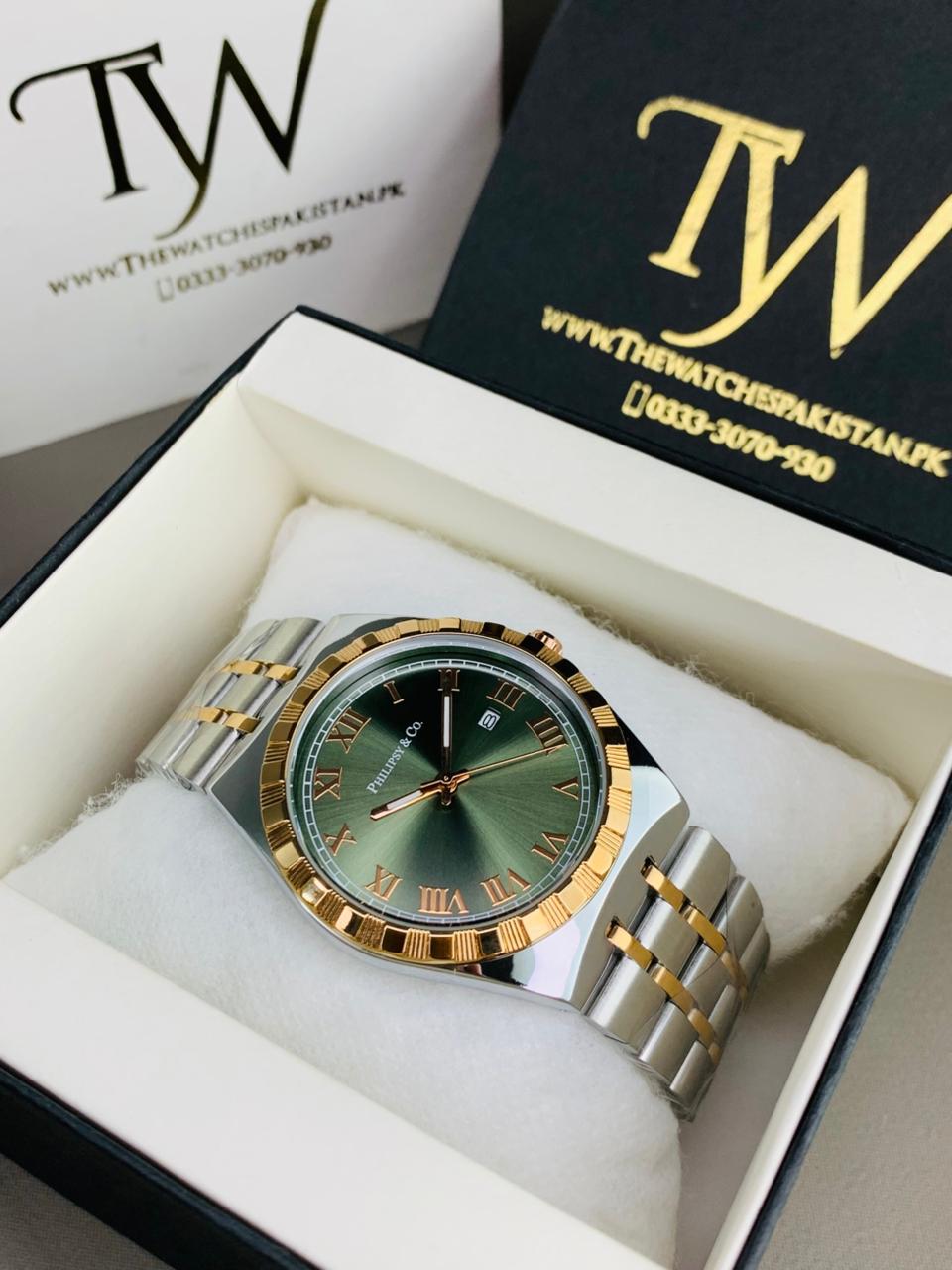 Copper Two Tone Green Dial
