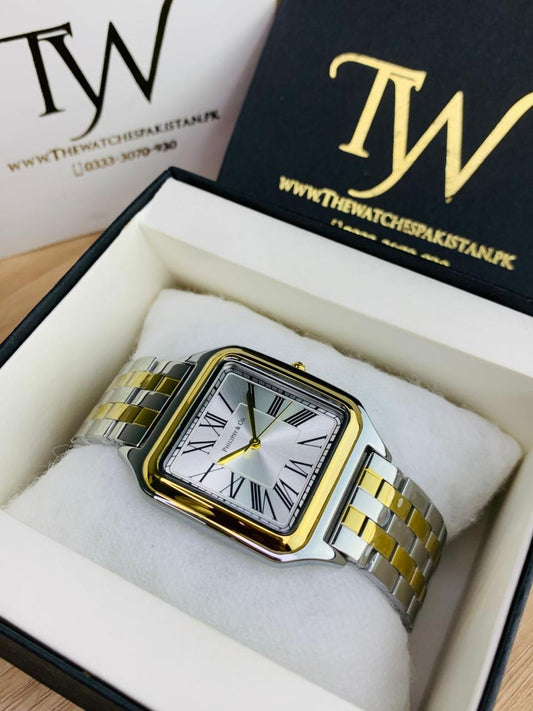 Square Dial Two Tone White