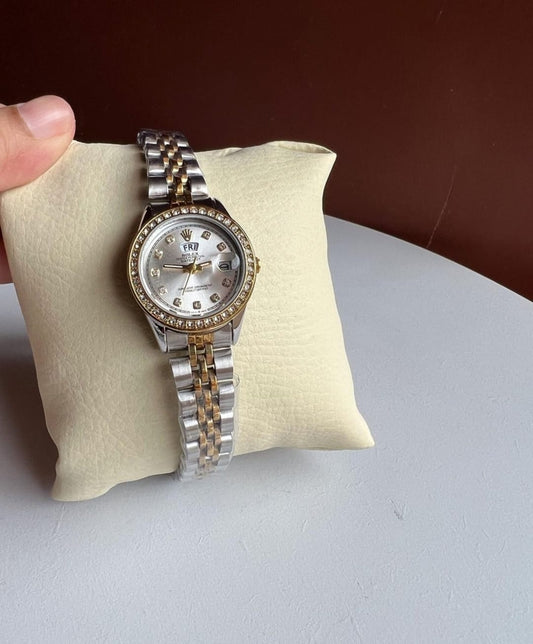 Stylish Two Tone For Her Mini Dial