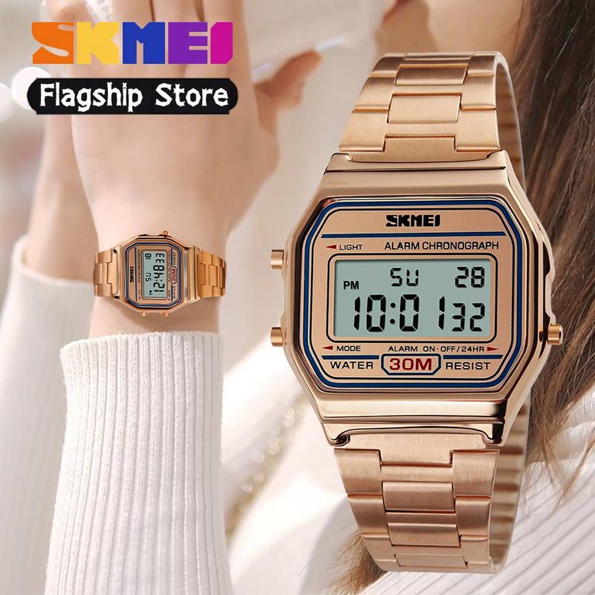 Skmei Digital Watch Rose Gold