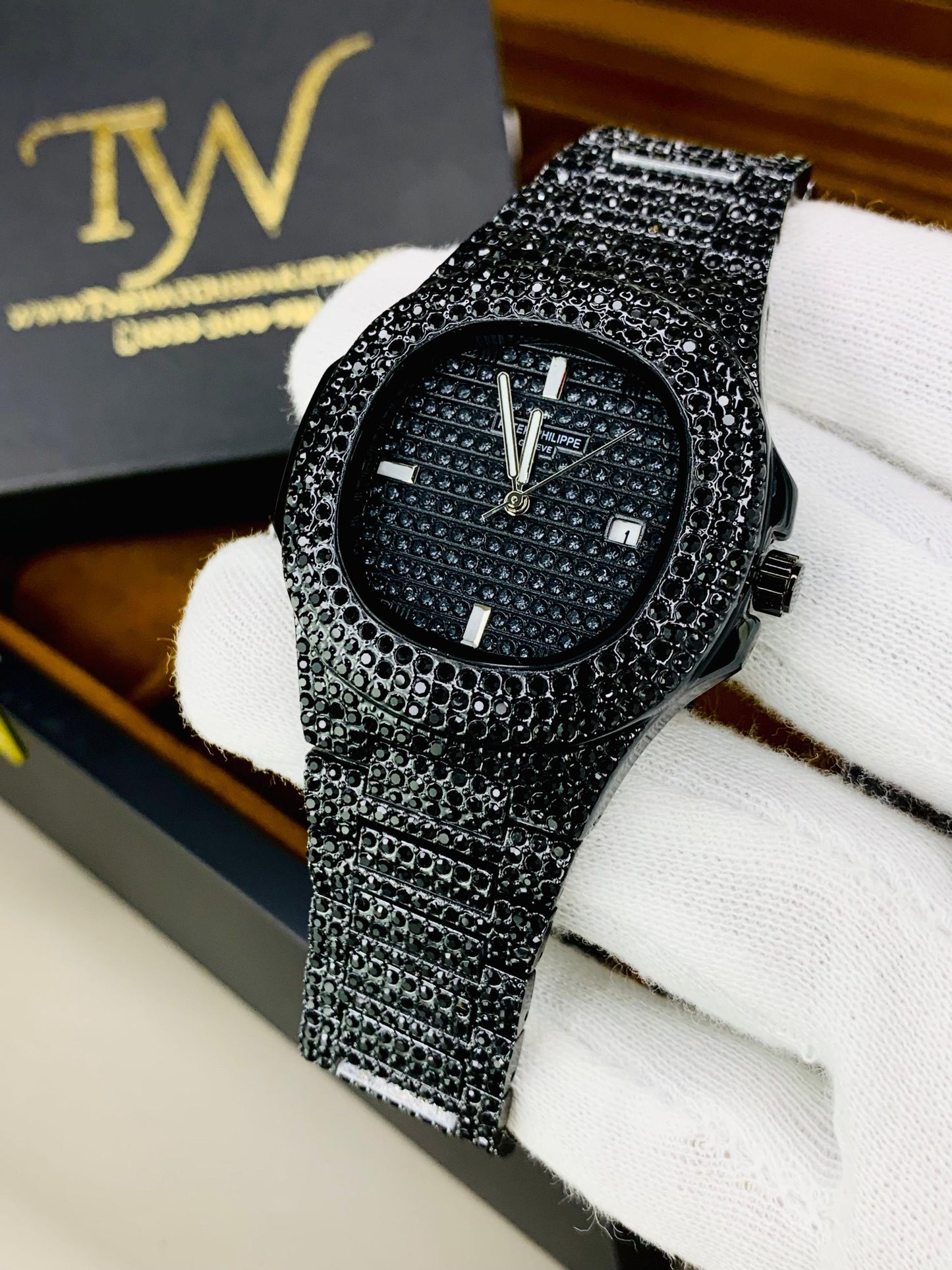 PP-Black Stone Watch New Arrival !