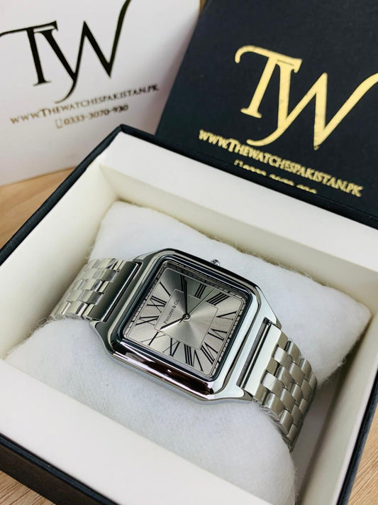 Square Dial Silver Grey !