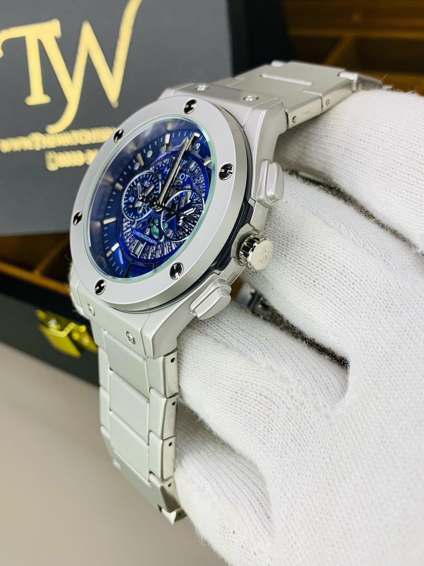 HB Spider Blue Dial