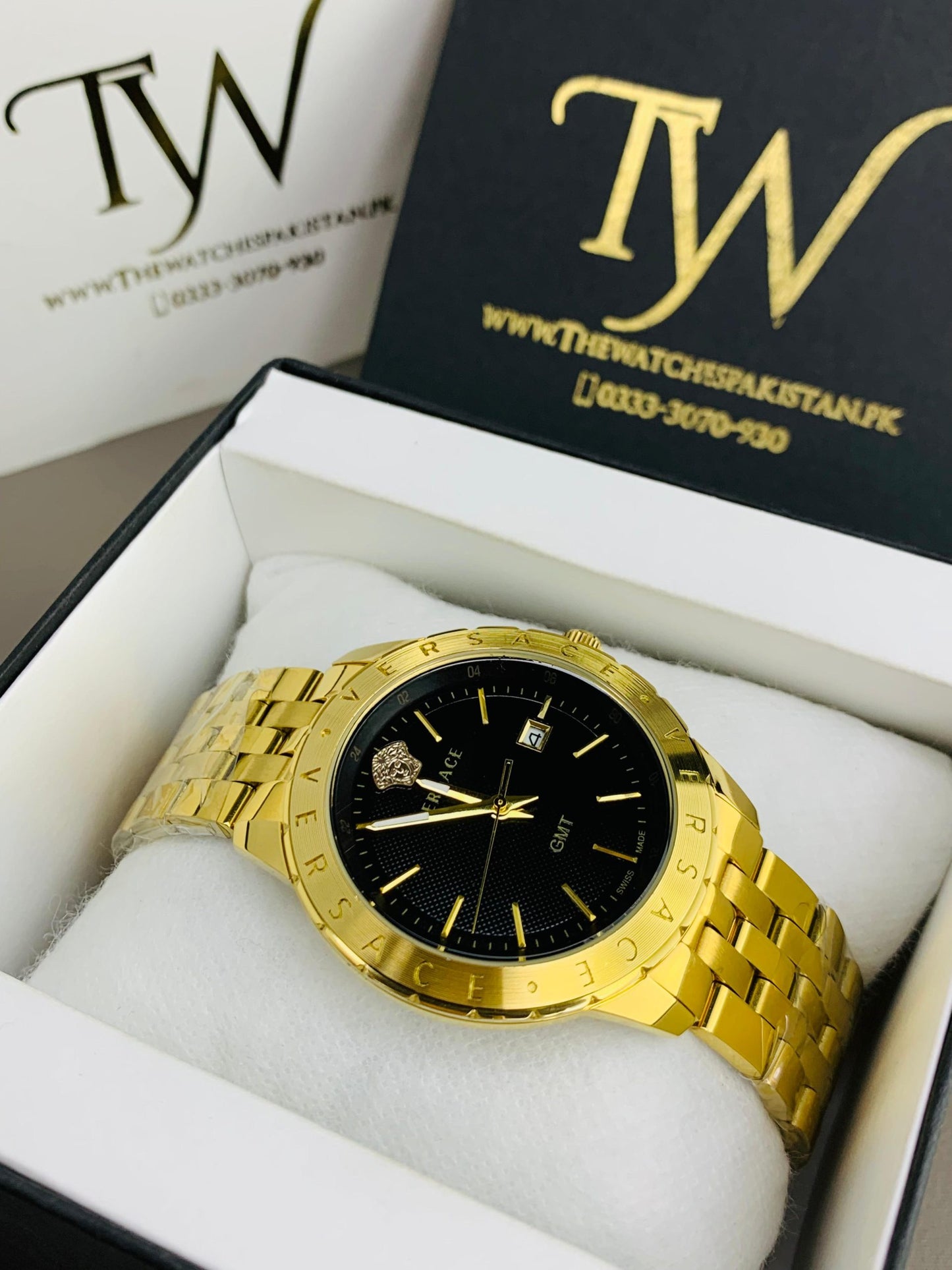 Premium AAA Men's Watch Golden With Black Dial