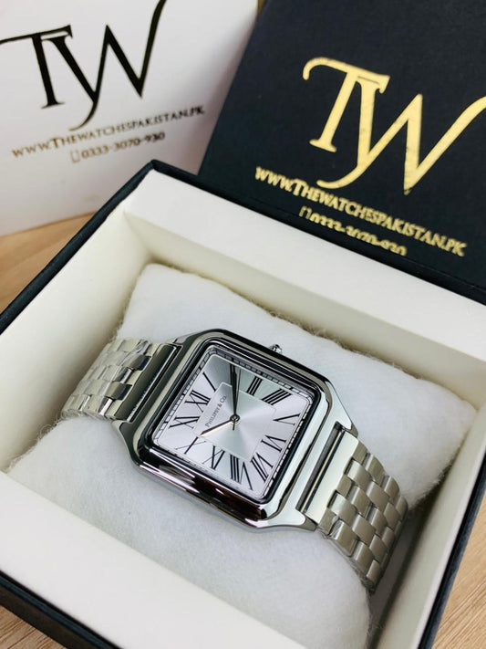 Square Dial Full Silver