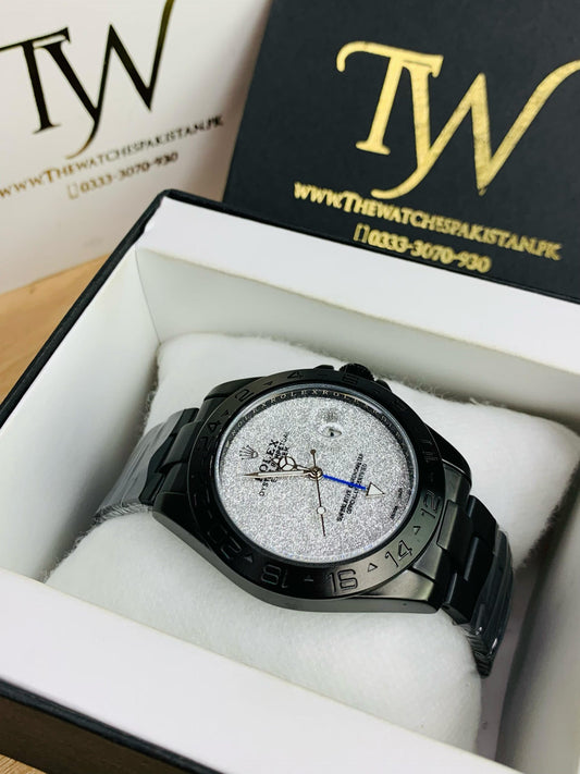 Black With Silver Dial