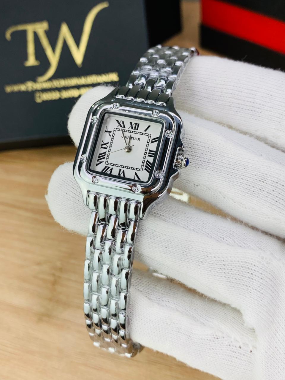 Cartier Square Mini Dial Full Silver