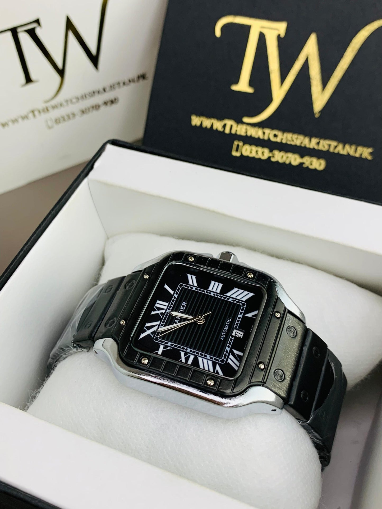 Square Dial Watch Full Black