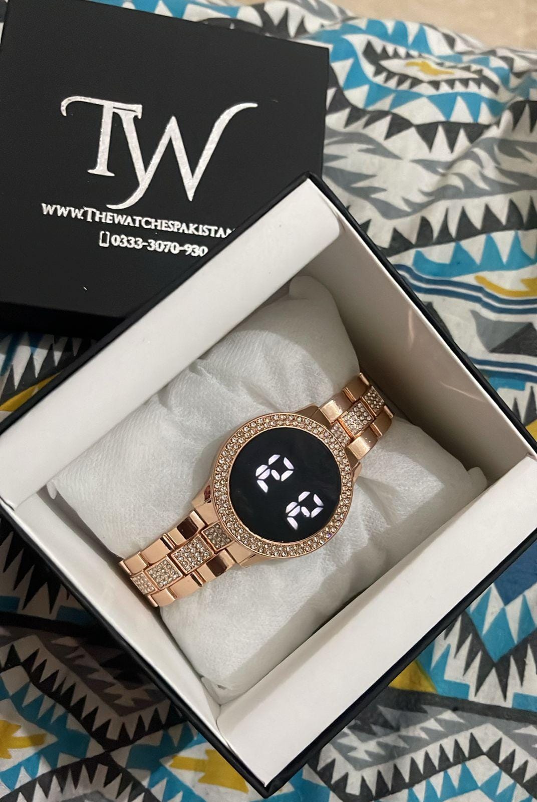 Led Display Touch Screen Watch In Rose Gold !