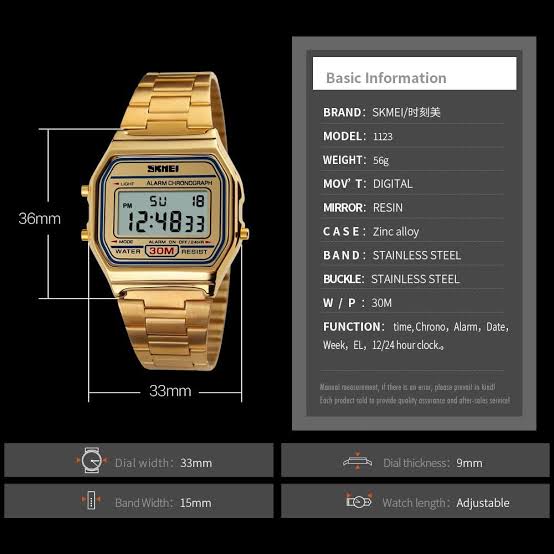 Vintage Vibes | Digital Golden Watch