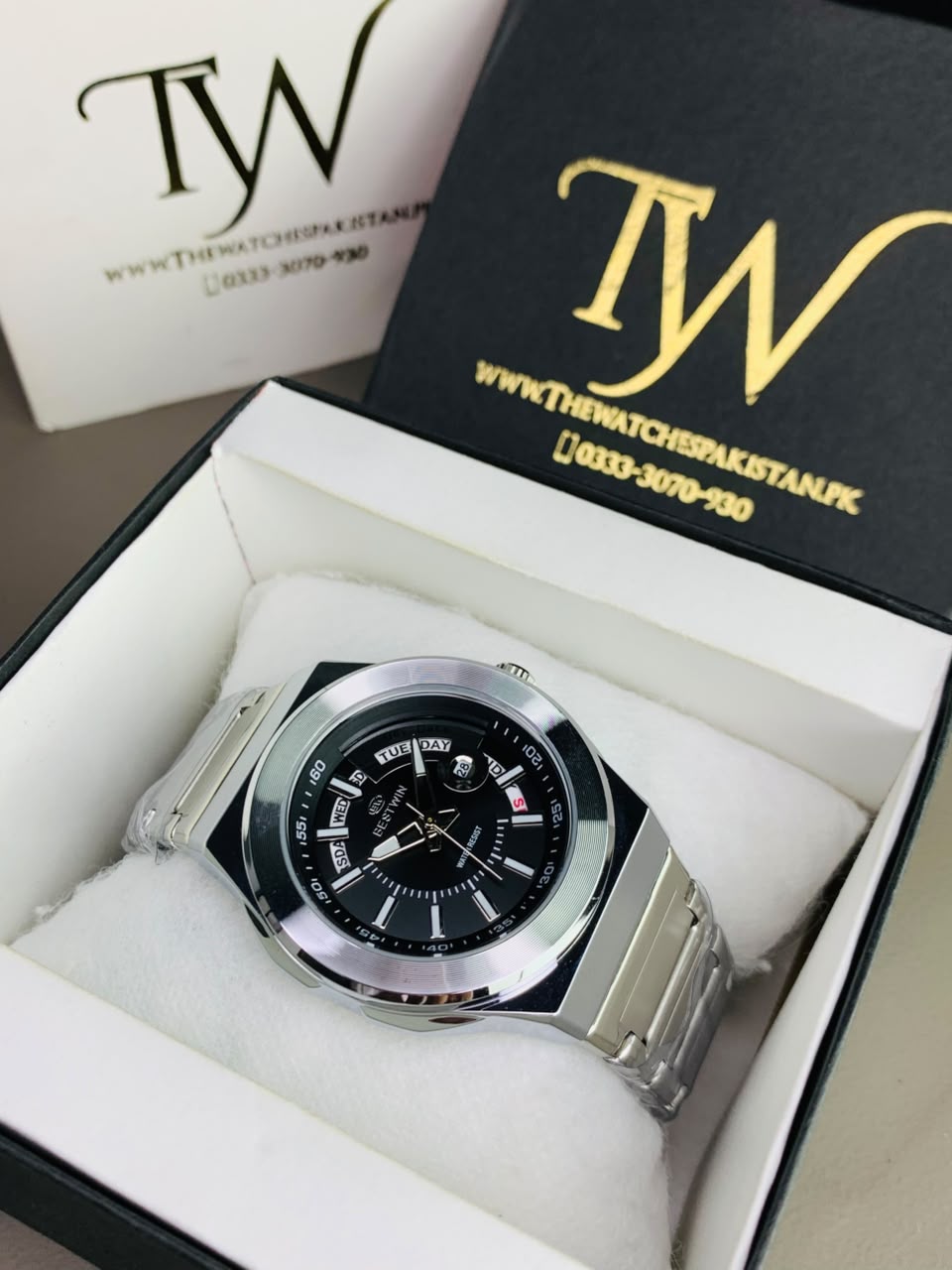 Day Date Bestwin Silver Black