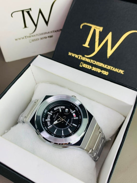 Day Date Bestwin Silver Black