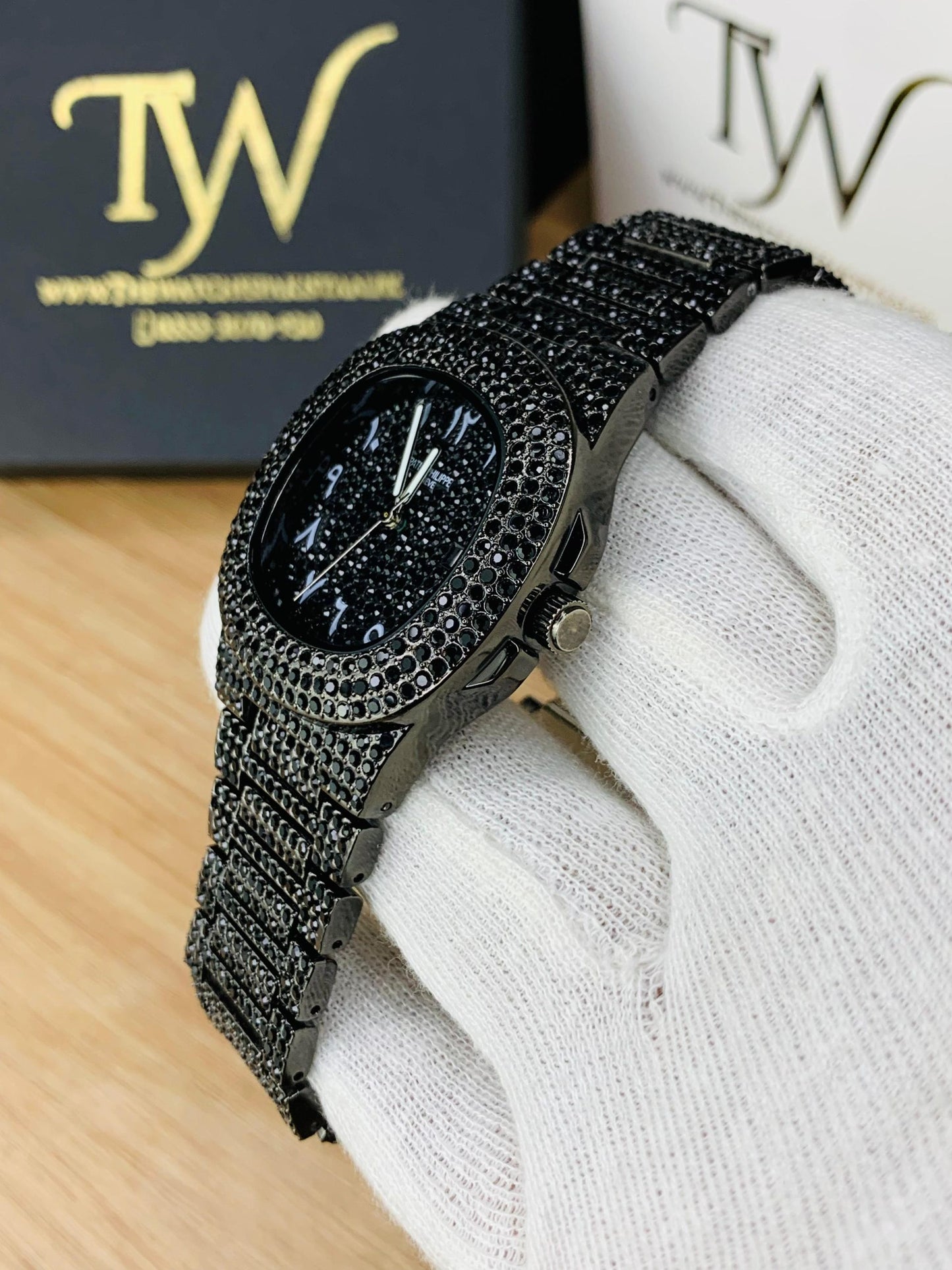 Arabic Stone Watch Black !