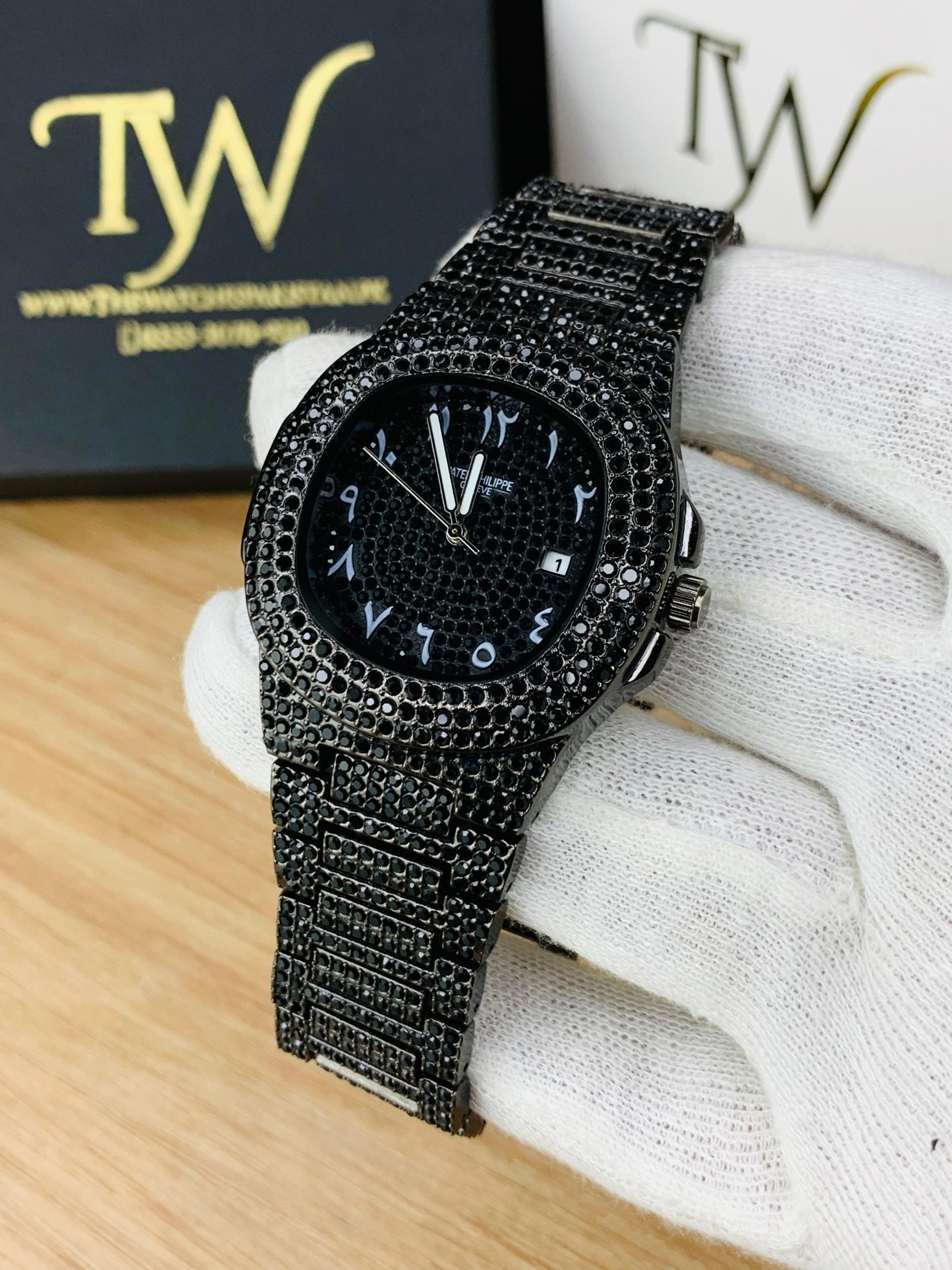 Arabic Stone Watch Black !