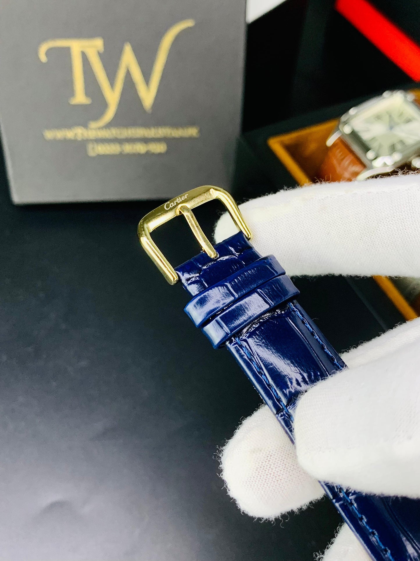 Cartier Santos Golden Blue