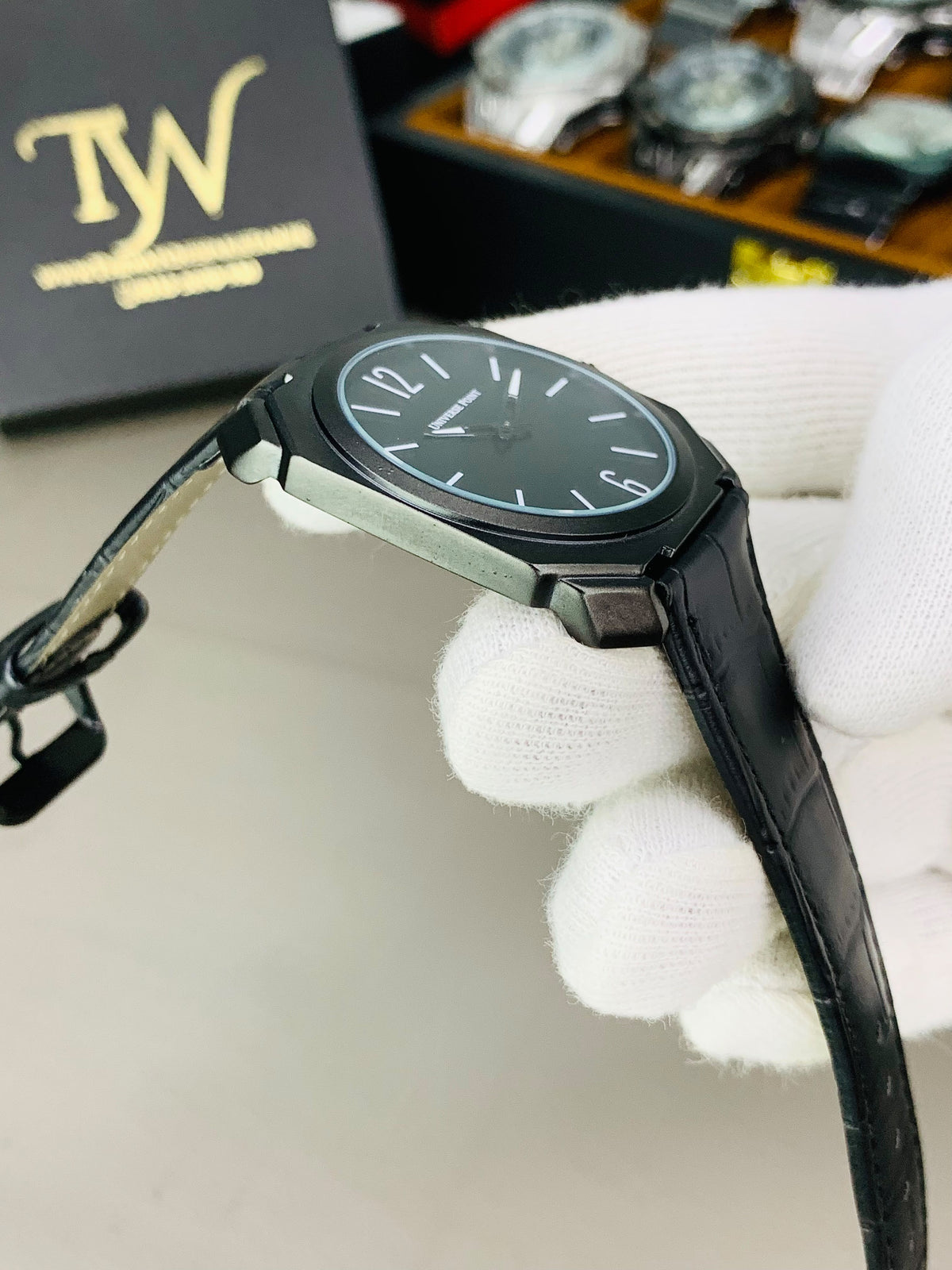 UP-Strap Watch For Men Full Black