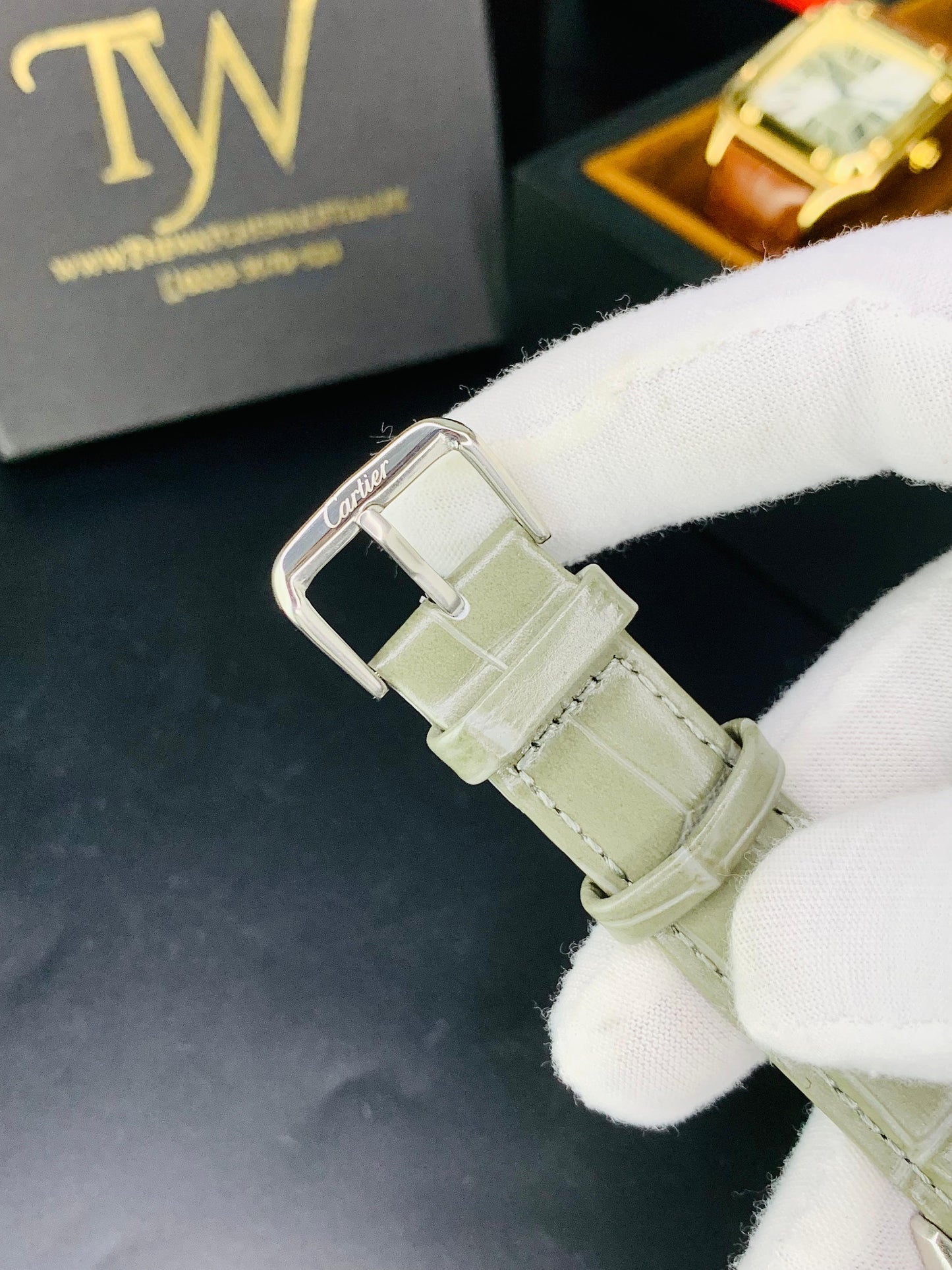 Cartier Santos Grey White