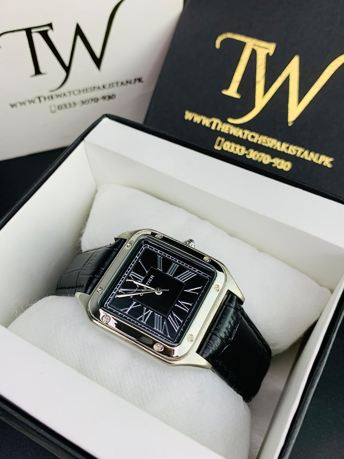 Cartier Santos Silver Black