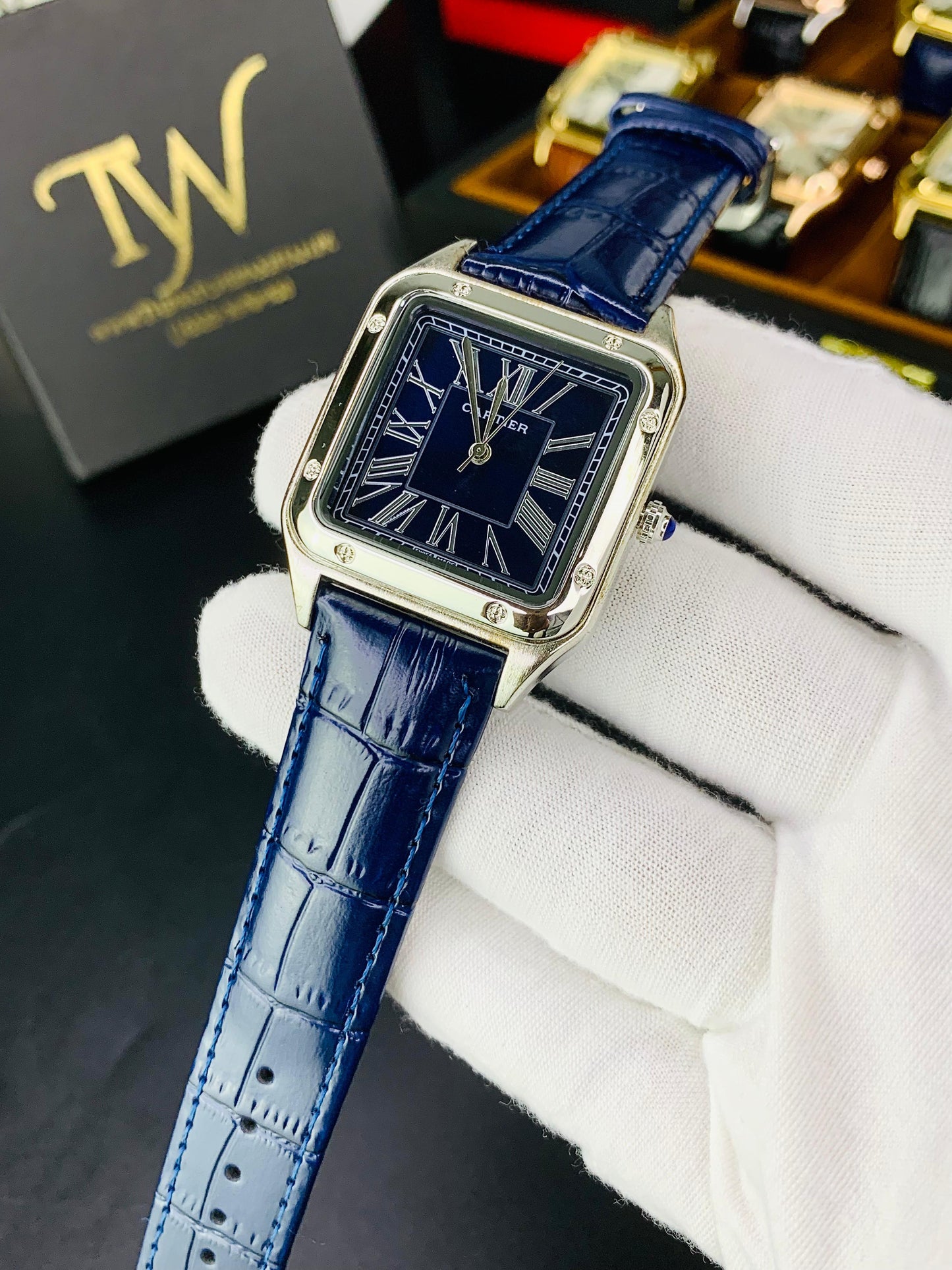 Cartier Santos In Blue