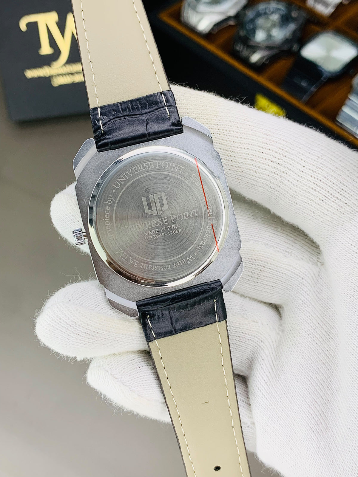 UP-Strap Watch For Men Silver Black