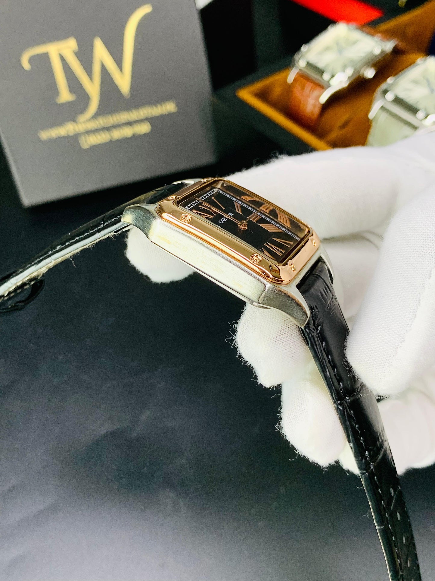 Cartier Santos Copper Case Black Dial