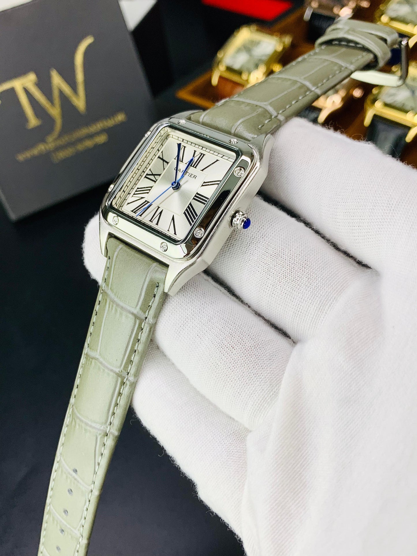 Cartier Santos Grey White