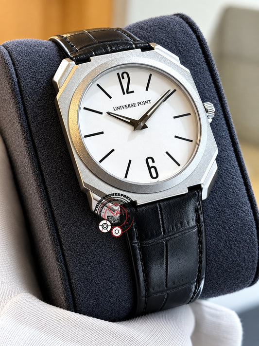 Black Strap White Dial !