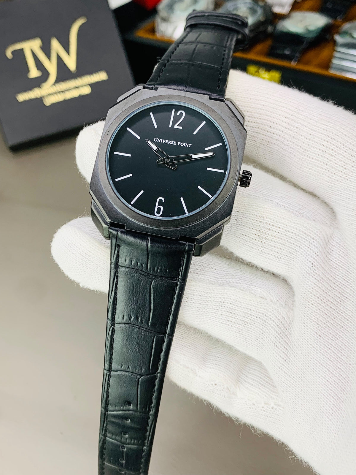 UP-Strap Watch For Men Full Black