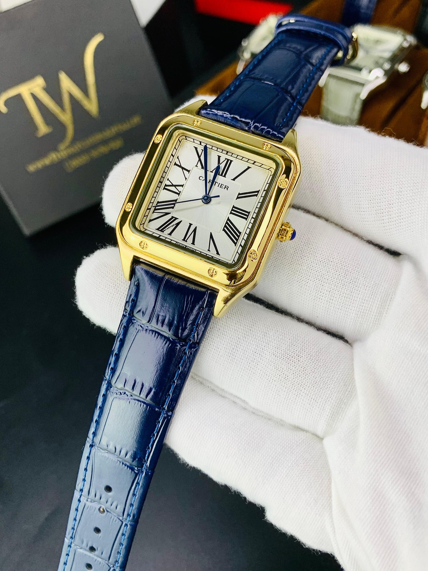 Cartier Santos Golden Blue